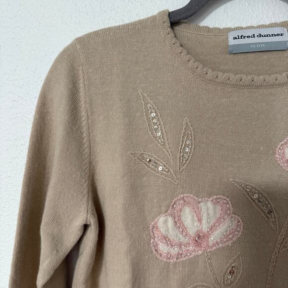 Alfred Dunner Women's Wool Blend Beaded Knit Sweater Size Small Petite - Picture 4 of 13